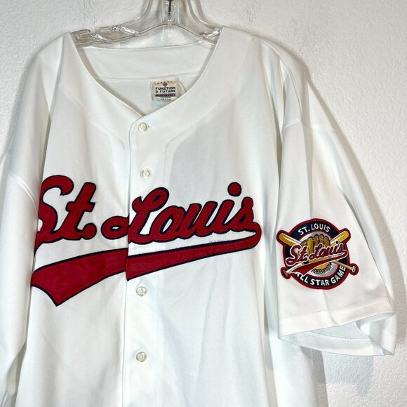 St. Louis Baseball Jersey 2XL Embroidered White Red All Star Game - Picture 5 of 8